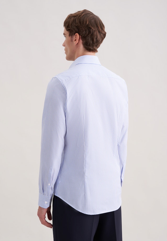 Slim Business shirt Uni in Mittelblau |  Seidensticker Onlineshop