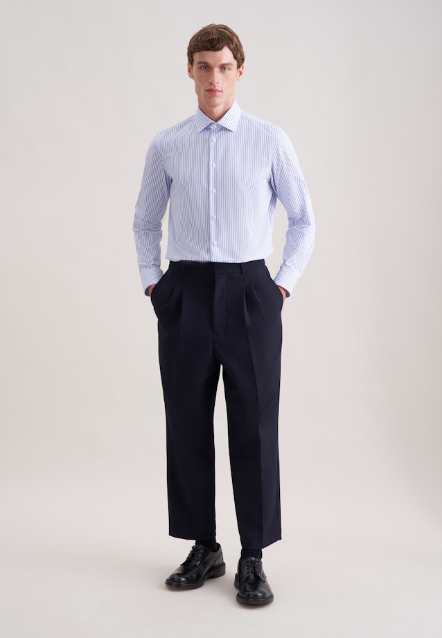 Slim Business Hemd Uni in Mittelblau |  Seidensticker Onlineshop