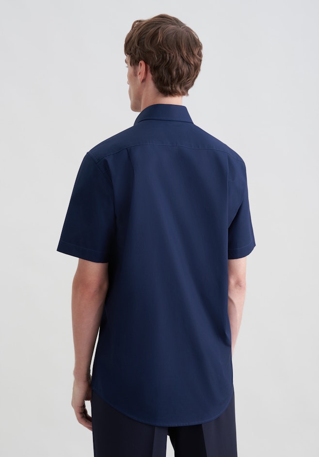 Regular Chemise d'affaires Uni dans Bleu Foncé | Boutique en ligne Seidensticker