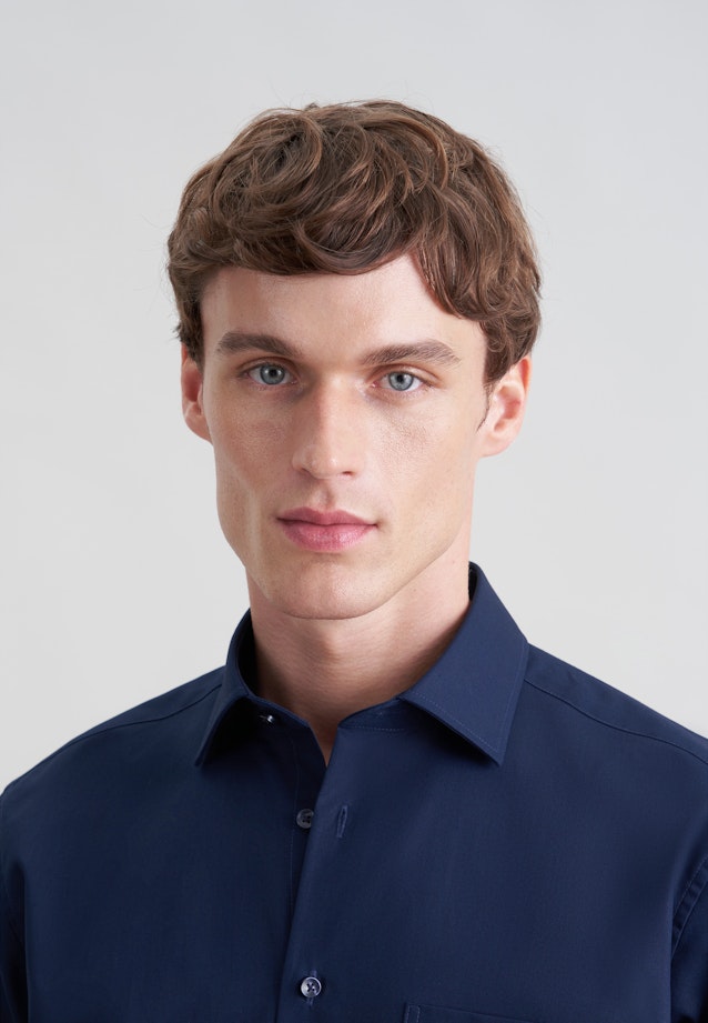 Regular Business Hemd Uni in Dunkelblau |  Seidensticker Onlineshop