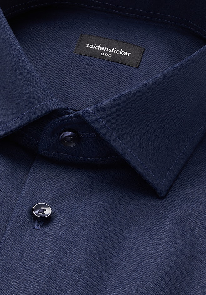 Regular Chemise d'affaires Uni dans Bleu Foncé | Boutique en ligne Seidensticker