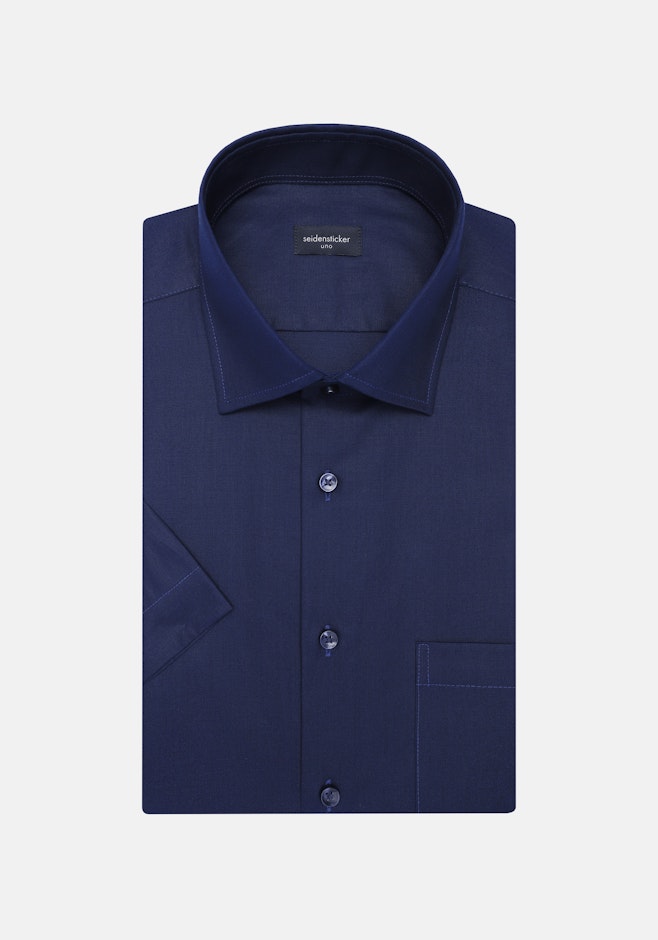Regular Chemise d'affaires Uni dans Bleu Foncé | Boutique en ligne Seidensticker
