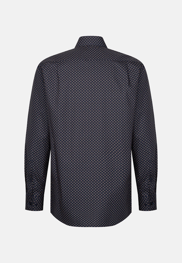 Regular Business Hemd Druck in Dunkelblau |  Seidensticker Onlineshop