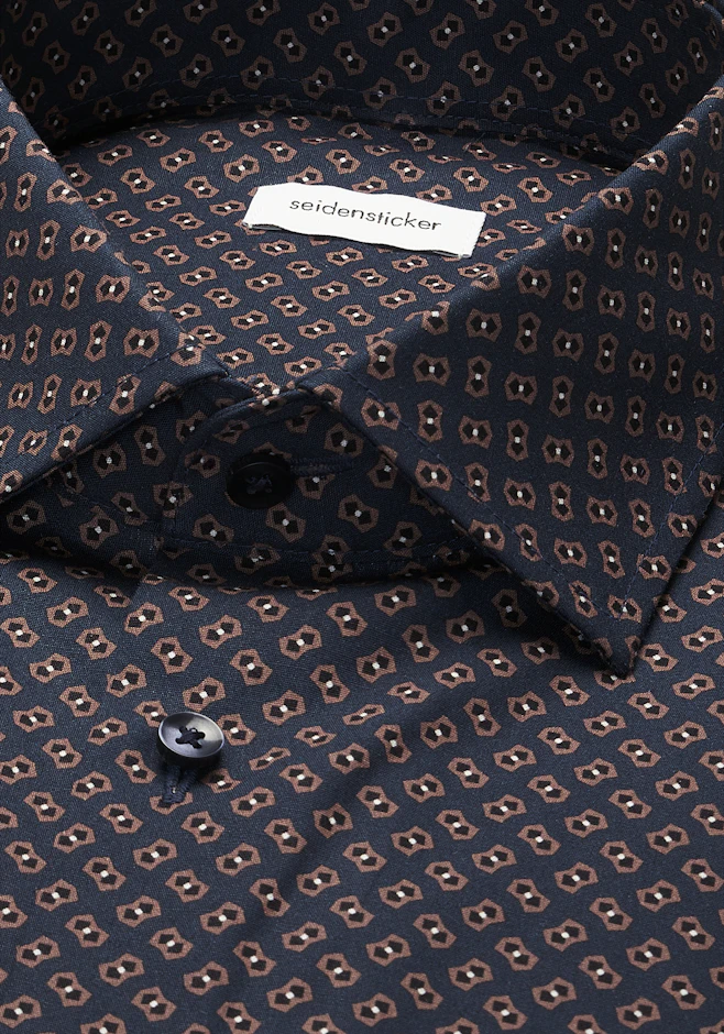 Regular Chemise d'affaires Imprimé dans Bleu Foncé | Boutique en ligne Seidensticker