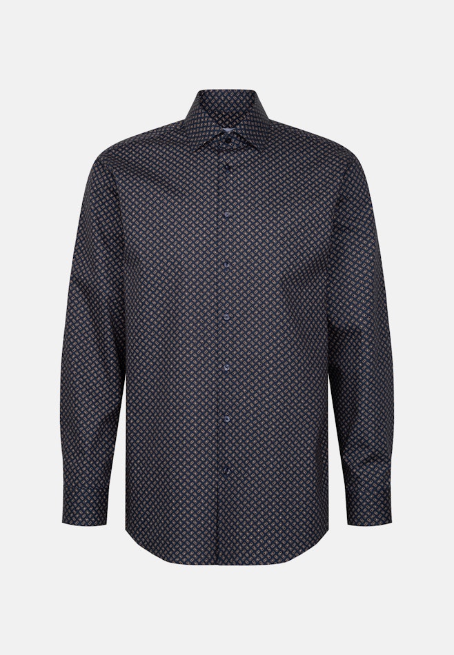 Regular Chemise d'affaires Imprimé dans Bleu Foncé | Boutique en ligne Seidensticker