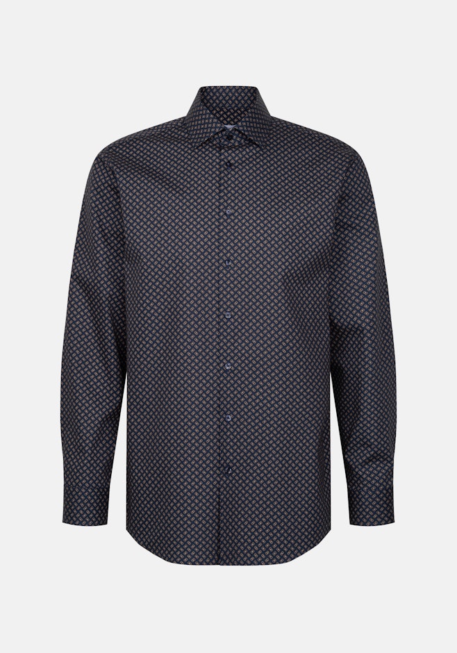 Regular Chemise d'affaires Imprimé dans Bleu Foncé | Boutique en ligne Seidensticker
