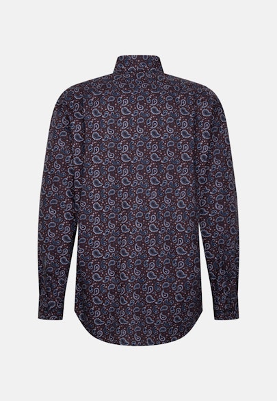 Regular Business Hemd Druck in Braun |  Seidensticker Onlineshop