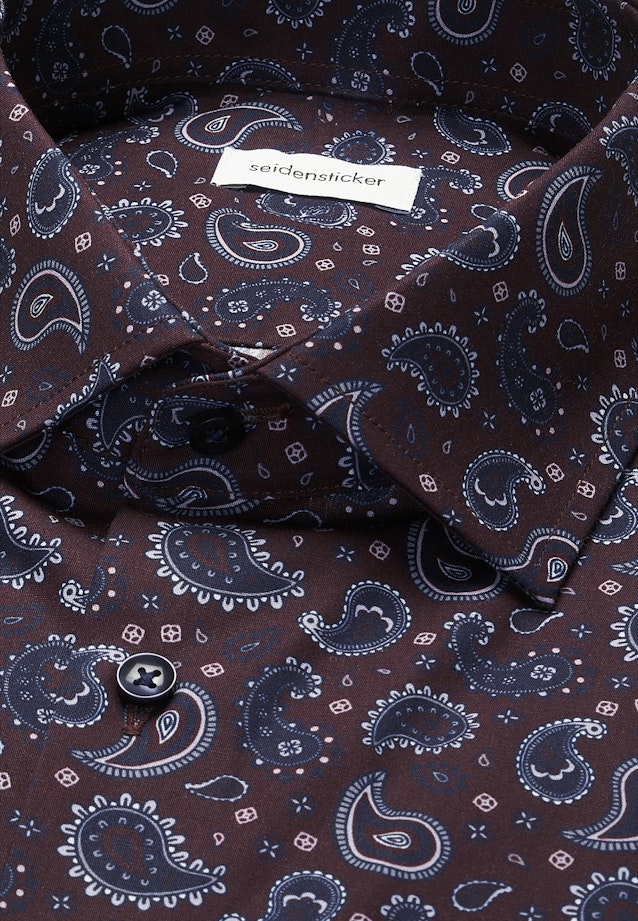 Regular Chemise d'affaires Imprimé in Marron |  Seidensticker Onlineshop