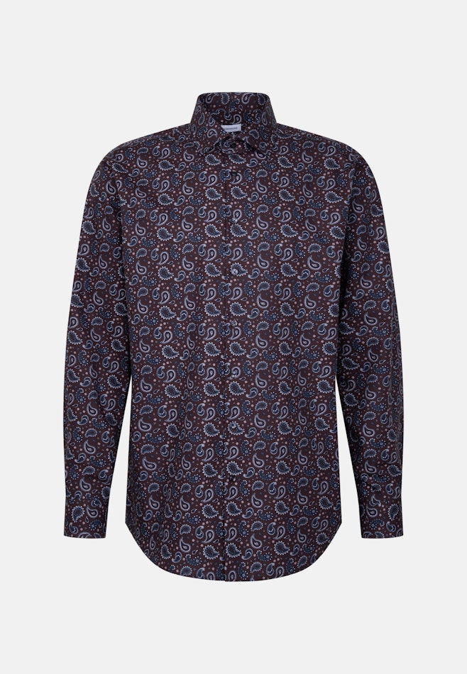 Regular Chemise d'affaires Imprimé dans Marron | Boutique en ligne Seidensticker
