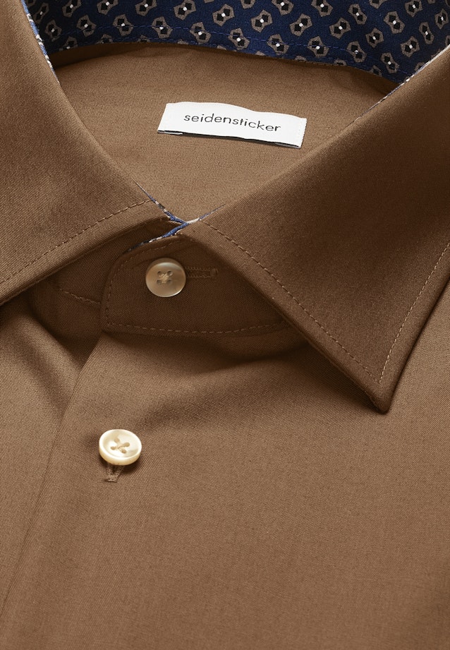 Regular Business Hemd Uni in Braun |  Seidensticker Onlineshop