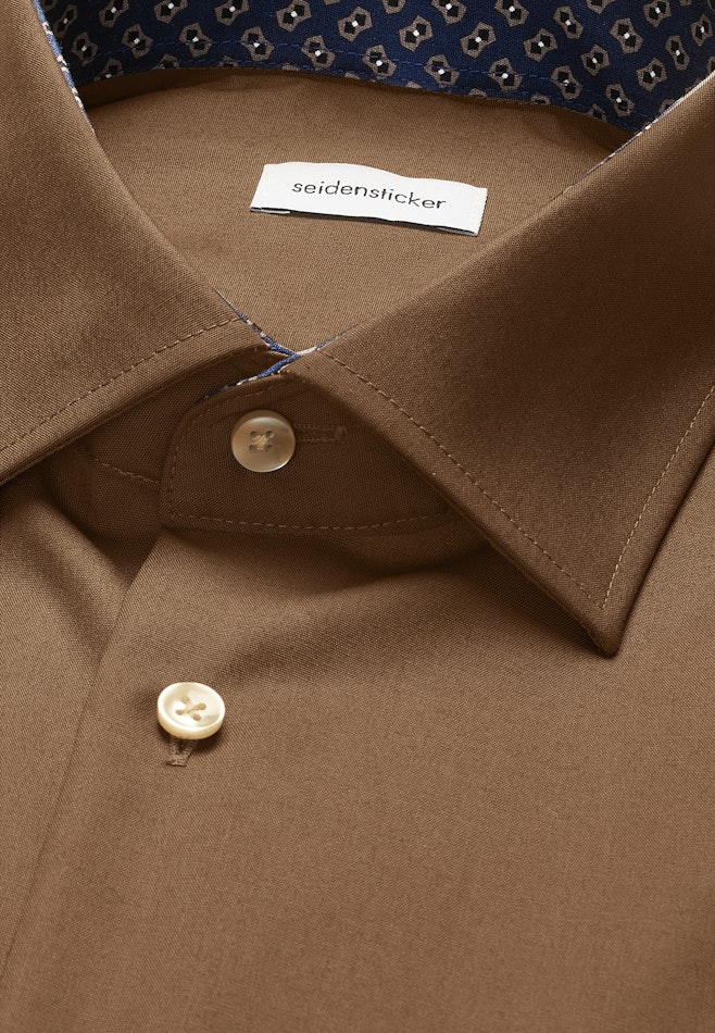 Regular Business Hemd Uni in Braun | Seidensticker Onlineshop