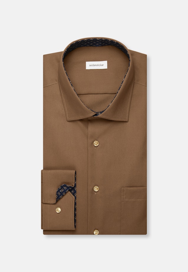 Regular Business Hemd Uni in Braun |  Seidensticker Onlineshop
