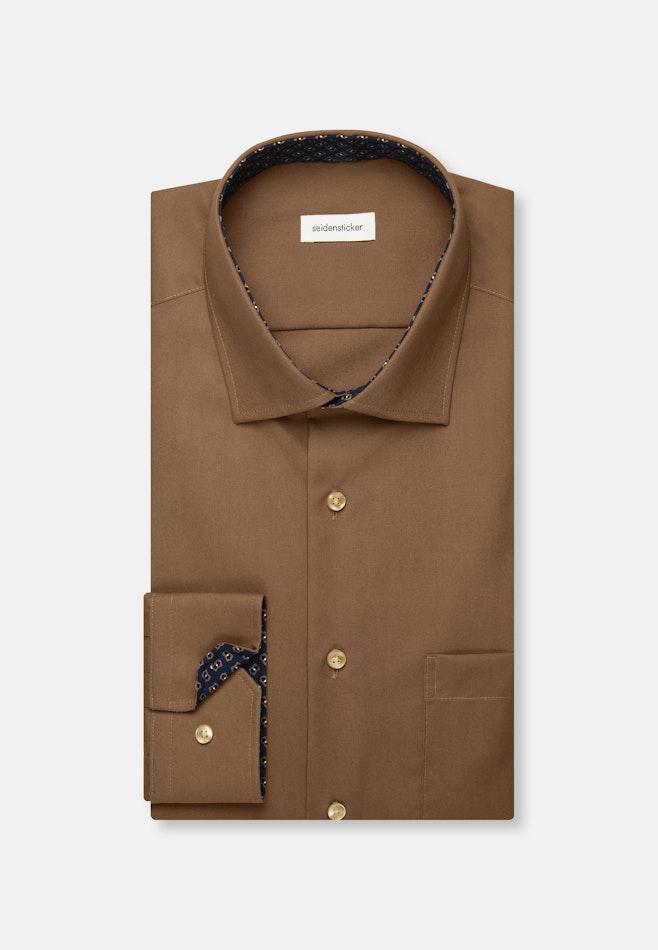 Regular Business Hemd Uni in Braun | Seidensticker Onlineshop