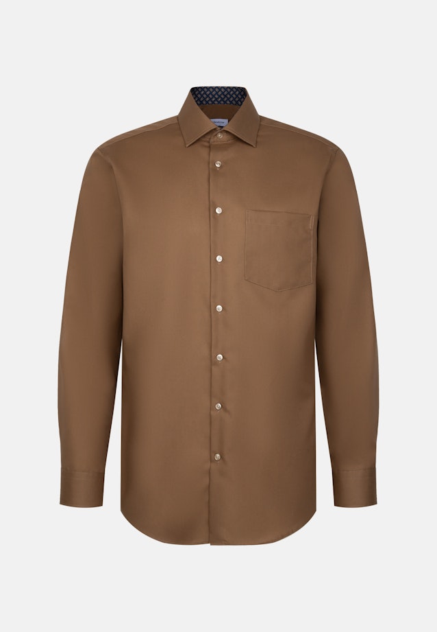 Regular Business Hemd Uni in Braun |  Seidensticker Onlineshop