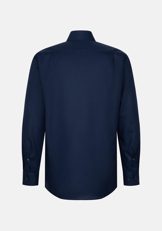 Regular Chemise d'affaires Uni dans Bleu Foncé | Boutique en ligne Seidensticker