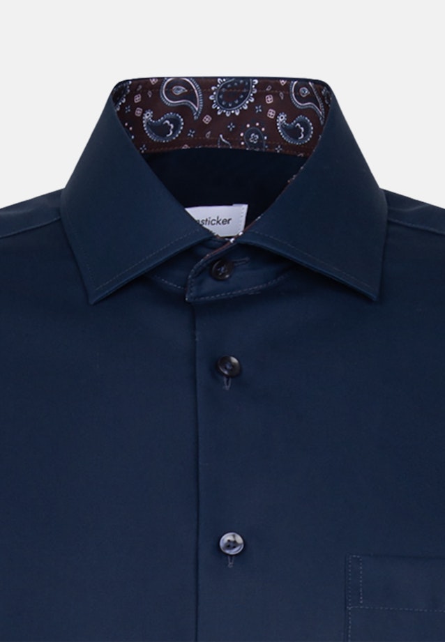 Regular Chemise d'affaires Uni in Bleu Foncé |  Seidensticker Onlineshop