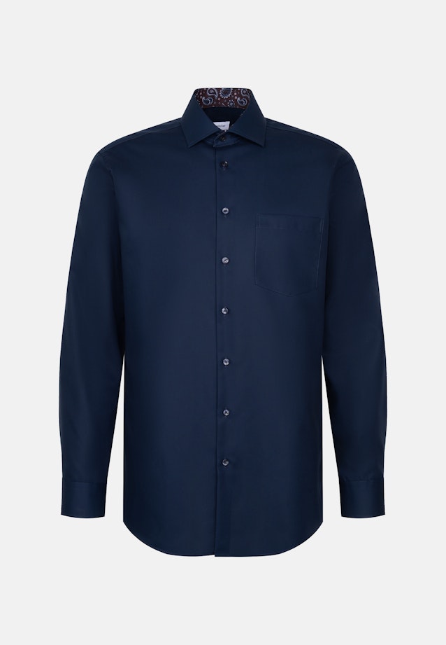 Regular Chemise d'affaires Uni in Bleu Foncé |  Seidensticker Onlineshop