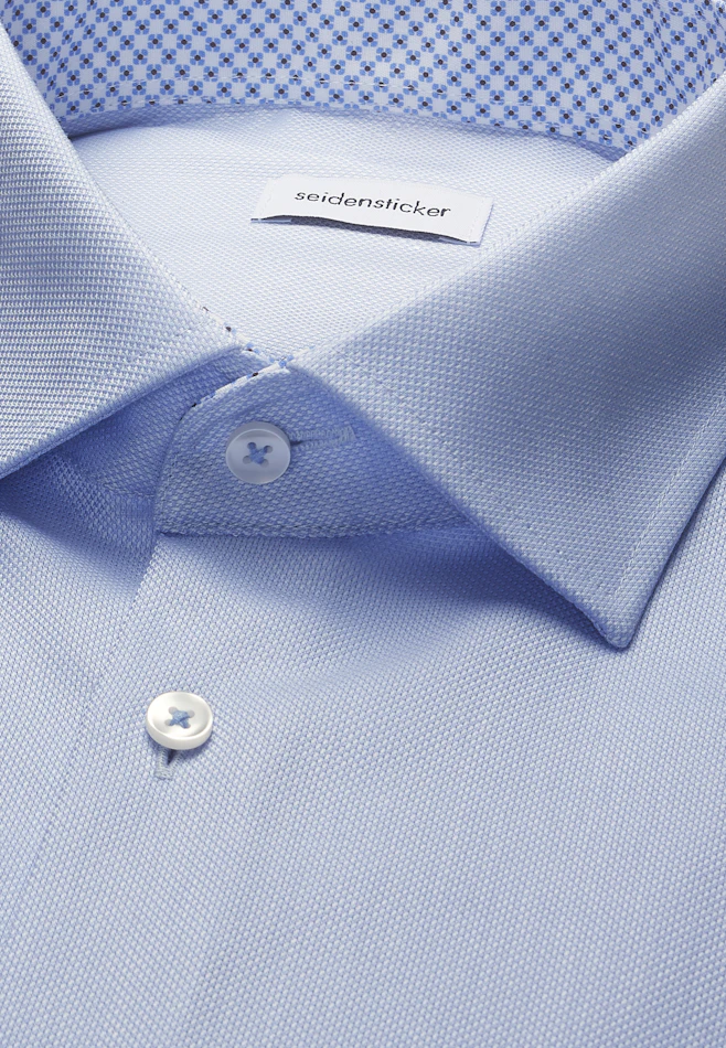 Regular Chemise d'affaires Structure dans Bleu Clair | Boutique en ligne Seidensticker