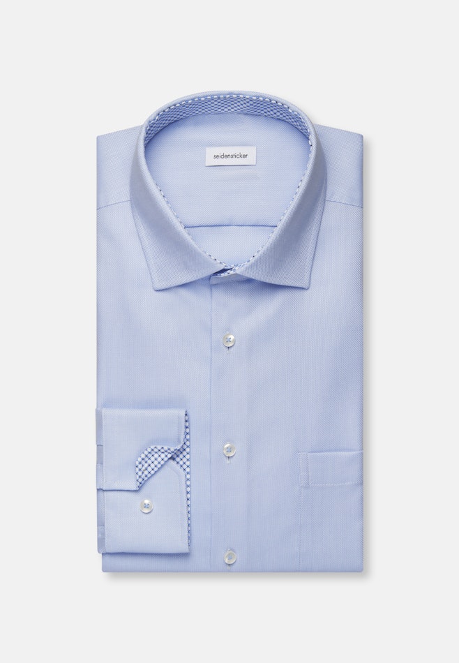 Regular Chemise d'affaires Structure dans Bleu Clair | Boutique en ligne Seidensticker