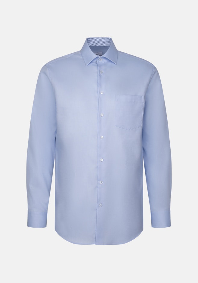 Regular Chemise d'affaires Structure dans Bleu Clair | Boutique en ligne Seidensticker