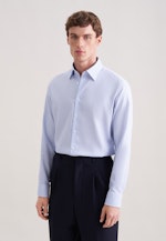 Slim Business Hemd Karo in Mittelblau |  Seidensticker Onlineshop