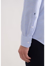 Slim Business Hemd Karo in Mittelblau |  Seidensticker Onlineshop