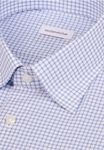 Slim Business Hemd Karo in Mittelblau |  Seidensticker Onlineshop