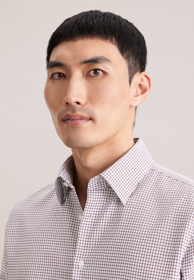 Slim Business Hemd Karo in Braun |  Seidensticker Onlineshop