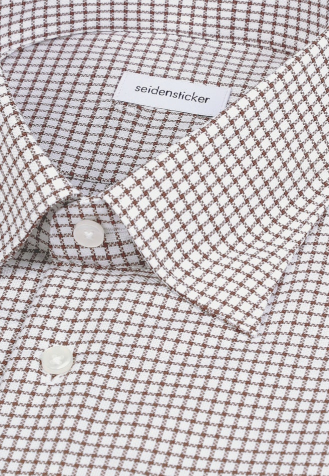 Slim Business Hemd Karo in Braun | Seidensticker Onlineshop