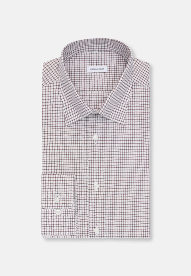 Slim Business Hemd Karo in Braun | Seidensticker Onlineshop