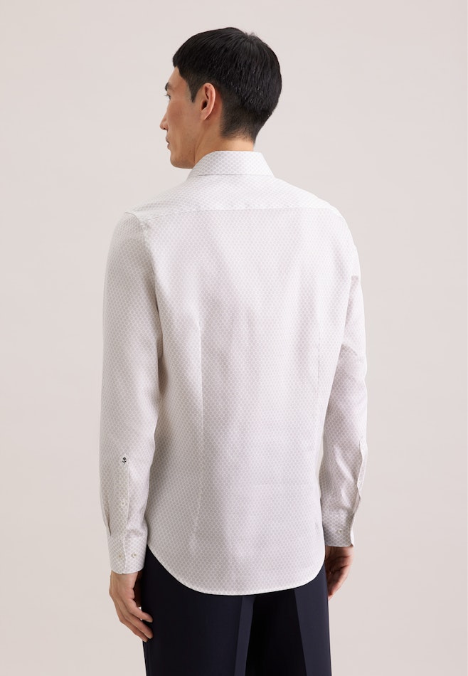 Shaped Business shirt Print in Beige | Seidensticker online shop