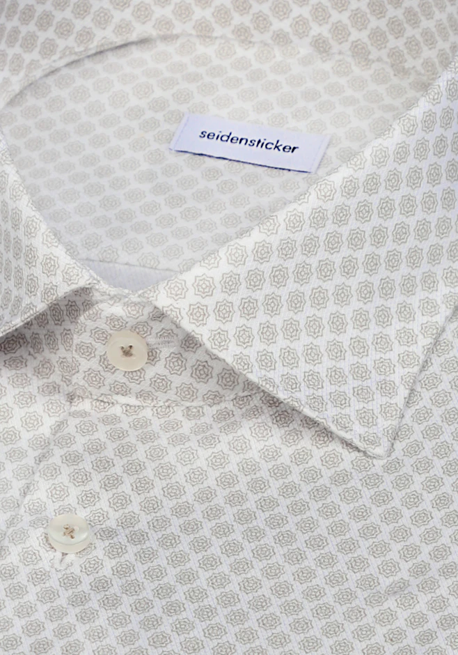 Shaped Chemise d'affaires Imprimé dans Beige | Boutique en ligne Seidensticker