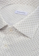 Shaped Business Hemd Druck in Beige |  Seidensticker Onlineshop