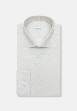 Shaped Business Hemd Druck in Beige |  Seidensticker Onlineshop