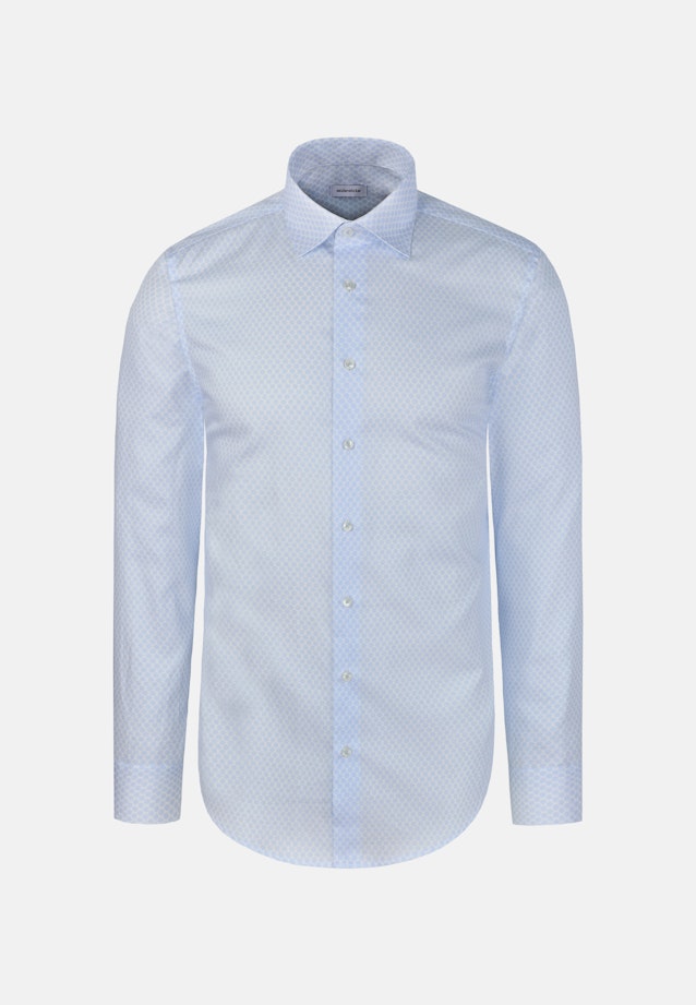 Slim Business Hemd Druck in Hellblau |  Seidensticker Onlineshop