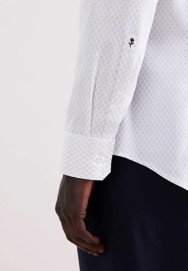Slim Business Hemd Druck in Beige |  Seidensticker Onlineshop