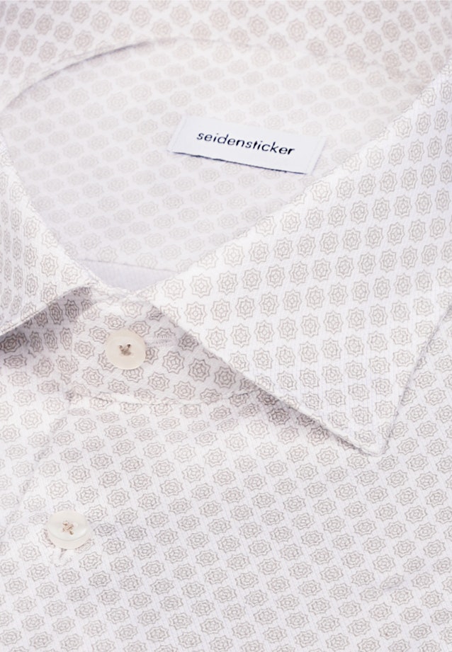 Slim Business Hemd Druck in Beige |  Seidensticker Onlineshop