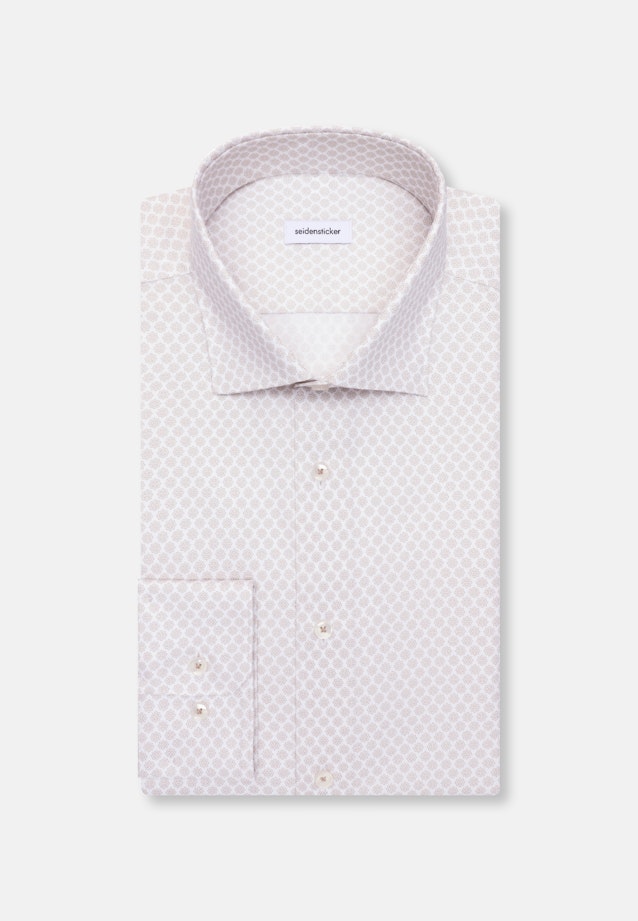 Slim Business shirt Print in Beige |  Seidensticker Onlineshop