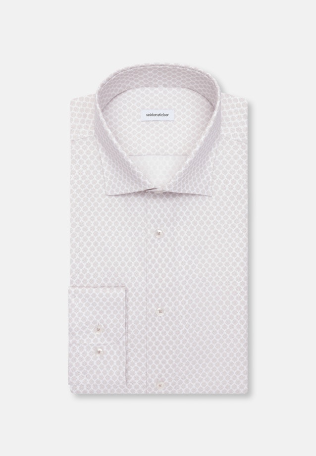 Slim Business Hemd Druck in Beige |  Seidensticker Onlineshop
