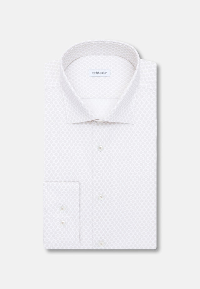 Slim Business Hemd Druck in Beige |  Seidensticker Onlineshop
