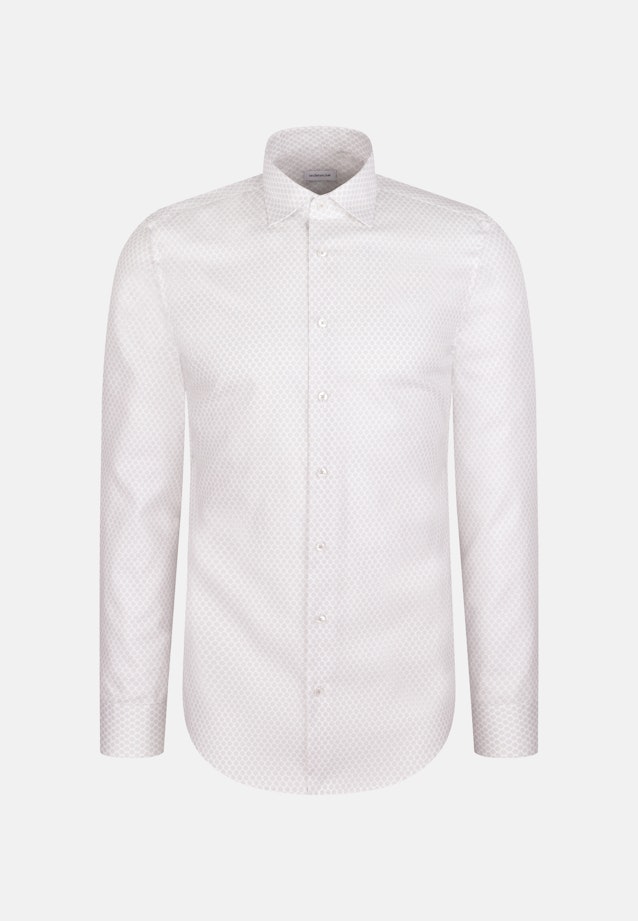 Slim Business Hemd Druck in Beige |  Seidensticker Onlineshop