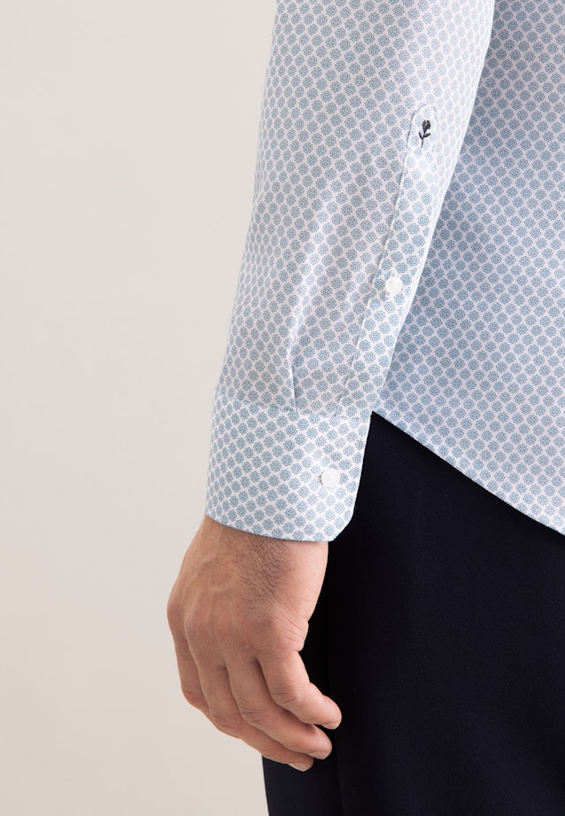 Slim Chemise d'affaires Imprimé in Turquoise |  Seidensticker Onlineshop