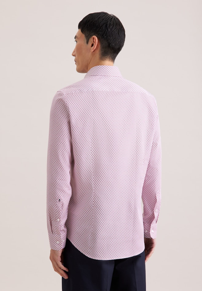 Slim Business Hemd Druck in Rosa | Seidensticker Onlineshop