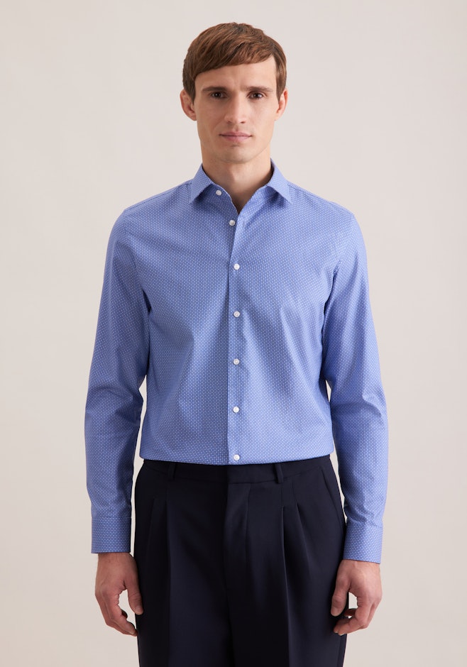 Slim Chemise d'affaires Imprimé dans Bleu Moyen | Boutique en ligne Seidensticker