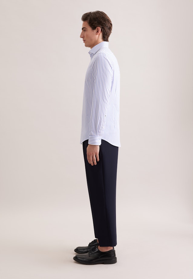 Slim Business Hemd Gestreift in Mittelblau |  Seidensticker Onlineshop