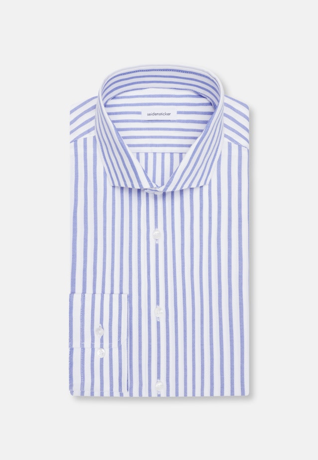 Slim Business Hemd Gestreift in Mittelblau |  Seidensticker Onlineshop