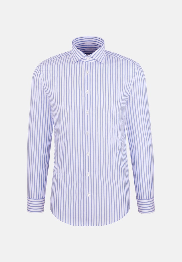 Slim Business Hemd Gestreift in Mittelblau |  Seidensticker Onlineshop