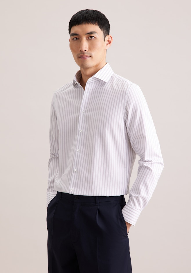 Slim Chemise d'affaires Rayures dans Gris | Boutique en ligne Seidensticker