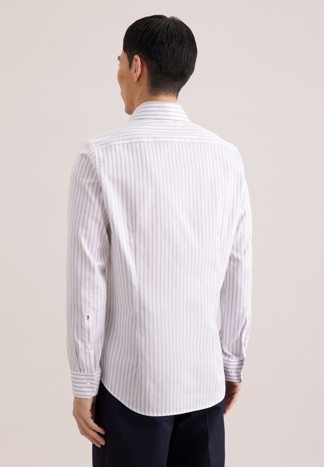 Slim Business Hemd Gestreift in Grau | Seidensticker Onlineshop