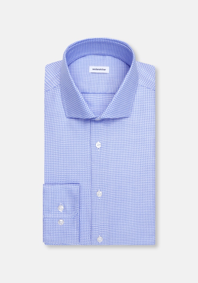 Shaped Chemise d'affaires Structure dans Bleu Moyen | Boutique en ligne Seidensticker